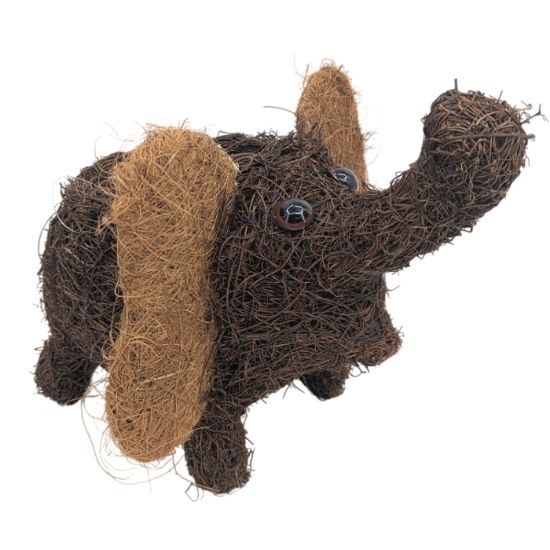 Picture of 26cm SALIM & COCO FIBRE ELEPHANT PLANTER BROWN