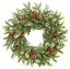 Picture of 60cm (24 INCH) SPRUCE & HOLLY WREATH WITH BERRIES RED/GREEN