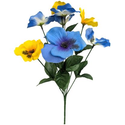 Picture of 36cm MIXED PANSY BUSH YELLOW/BLUE
