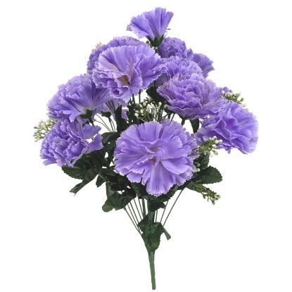 Picture of 46cm CARNATION BUSH WITH GYP (18 HEADS) LILAC