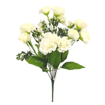 Picture of 31cm MINI CARNATION BUSH IVORY