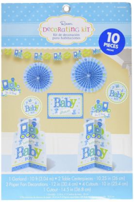 Picture of AMSCAN ITS A BOY ROOM DECORATING KIT BABY BLUE