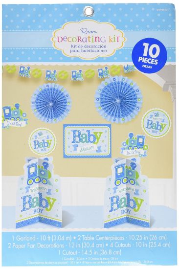 Picture of AMSCAN ITS A BOY ROOM DECORATING KIT BABY BLUE