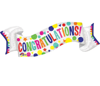 Picture of ANAGRAM 40" SUPERSHAPE FOIL BALLOON - CONGRATULATIONS