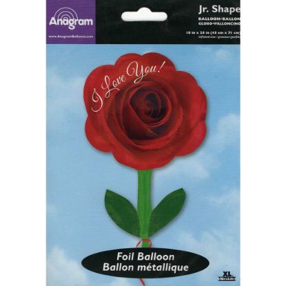 Picture of ANAGRAM 28" JR. SHAPE LARGE FOIL BALLOON - I LOVE YOU ROSE RED