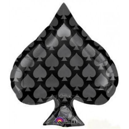Picture of ANAGRAM 17 INCH FOIL BALLOON - SPADES BLACK