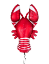 Picture of ANAGRAM 39" SUPERSHAPE GIANT LOBSTER RED