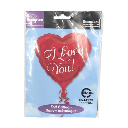 Picture of ANAGRAM 17 INCH FOIL BALLOON - I LOVE YOU HEART RED