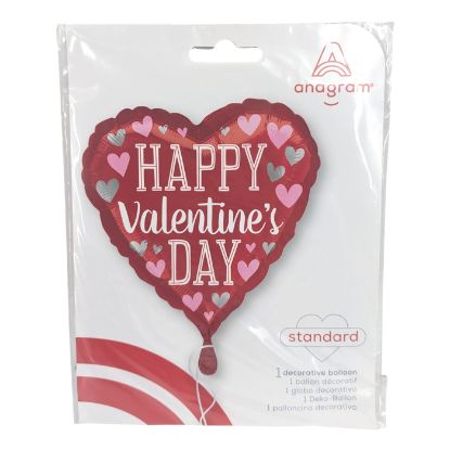 Picture of ANAGRAM 17 INCH FOIL BALLOON - HAPPY VALENTINES DAY HEARTS