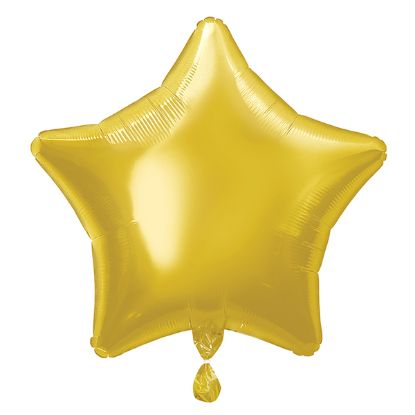 Picture of ANAGRAM FOIL BALLON - 19" PLAIN STAR GOLD X 3pcs