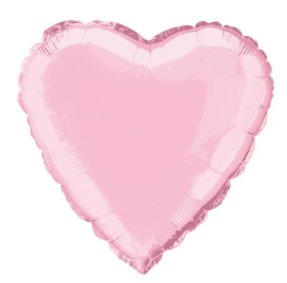 Picture of ANAGRAM FOIL BALLON - 9" PLAIN HEART PASTEL PINK X 10pcs