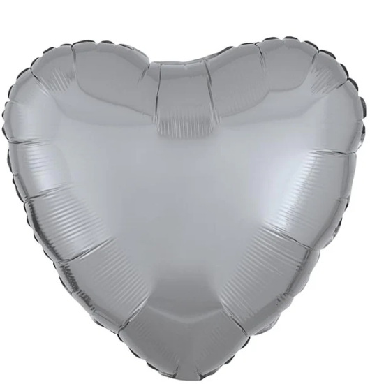 Picture of ANAGRAM FOIL BALLON - 4" PLAIN HEART SILVER X 10pcs